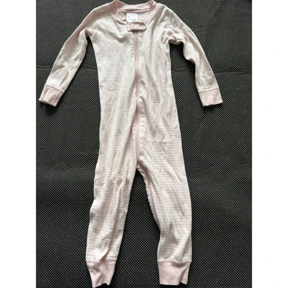 Hanna Andersson Sleeper Pajamas 2T Cotton Pink Stripe